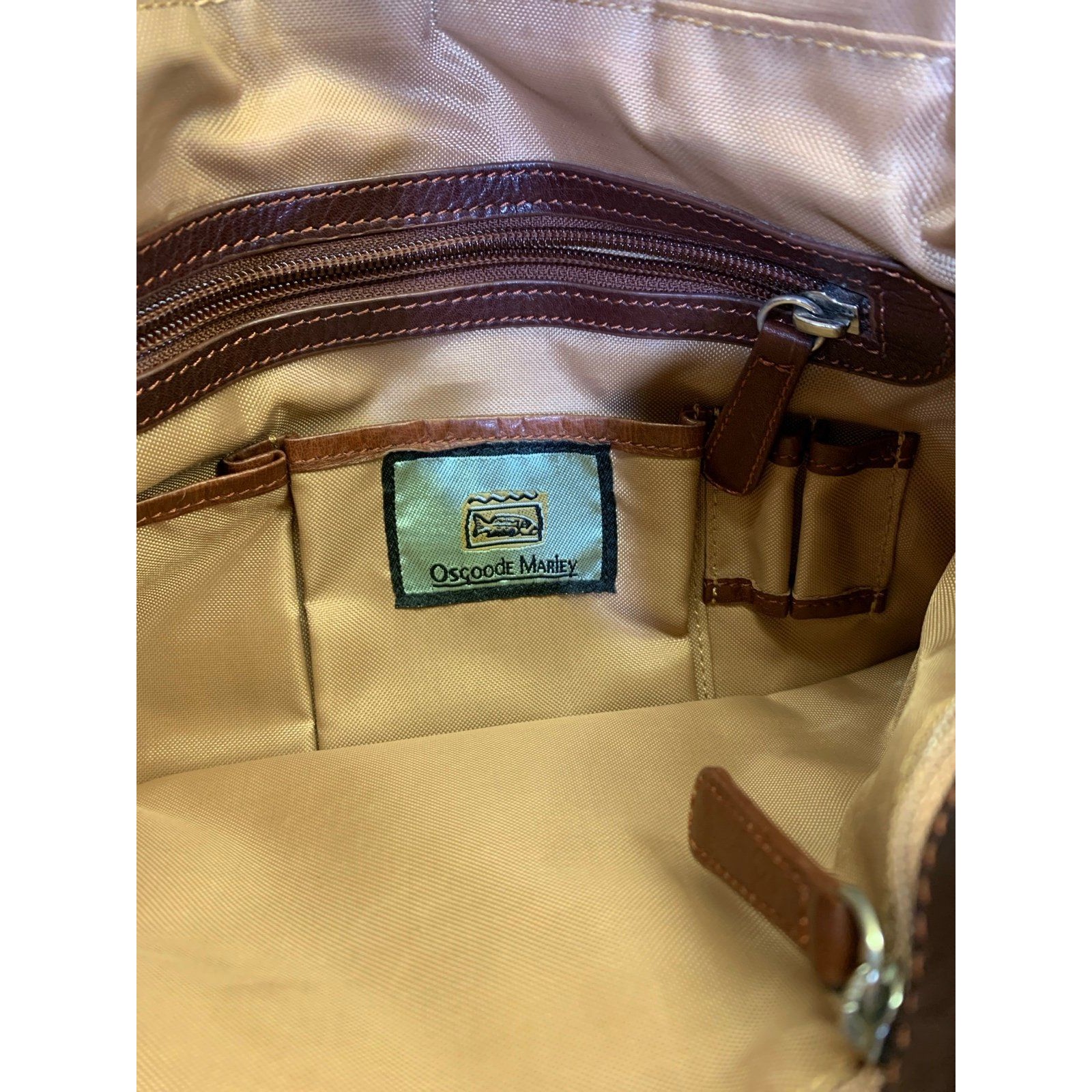 Vintage Leather Osgoode Marley Messenger Bag Guc — image 5 of 8
